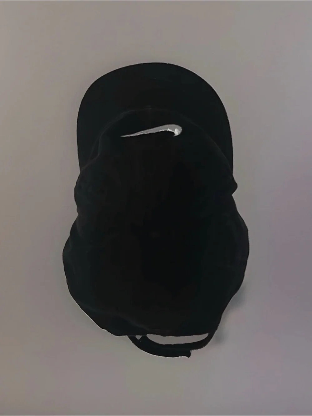 Nike Kids Adjustable Black Hat White Swoosh Logo Child Size Hook & Loop